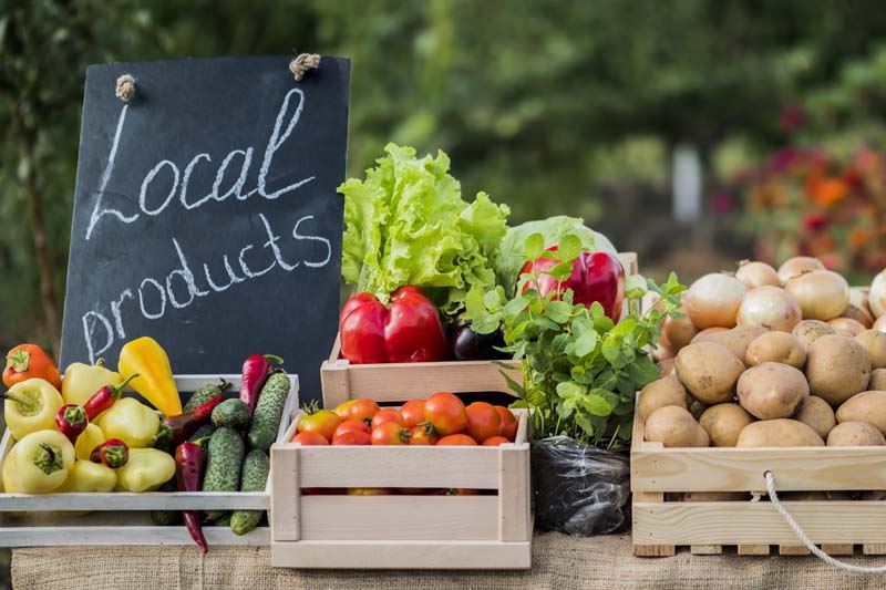 Vegetables at a farmer's market.