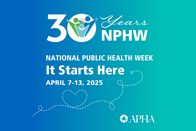 A graphic to highlight 30 years of National Public Health Week. 