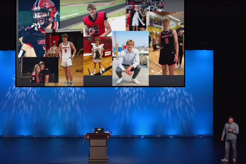 John DeMay speaking at the Protecting Our Youth: Understanding Sextortion awareness event.