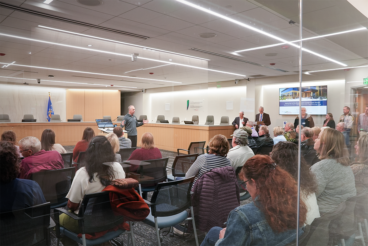 County Administrator Ken Witt speaking during the Government Center Dedication Ceremony.