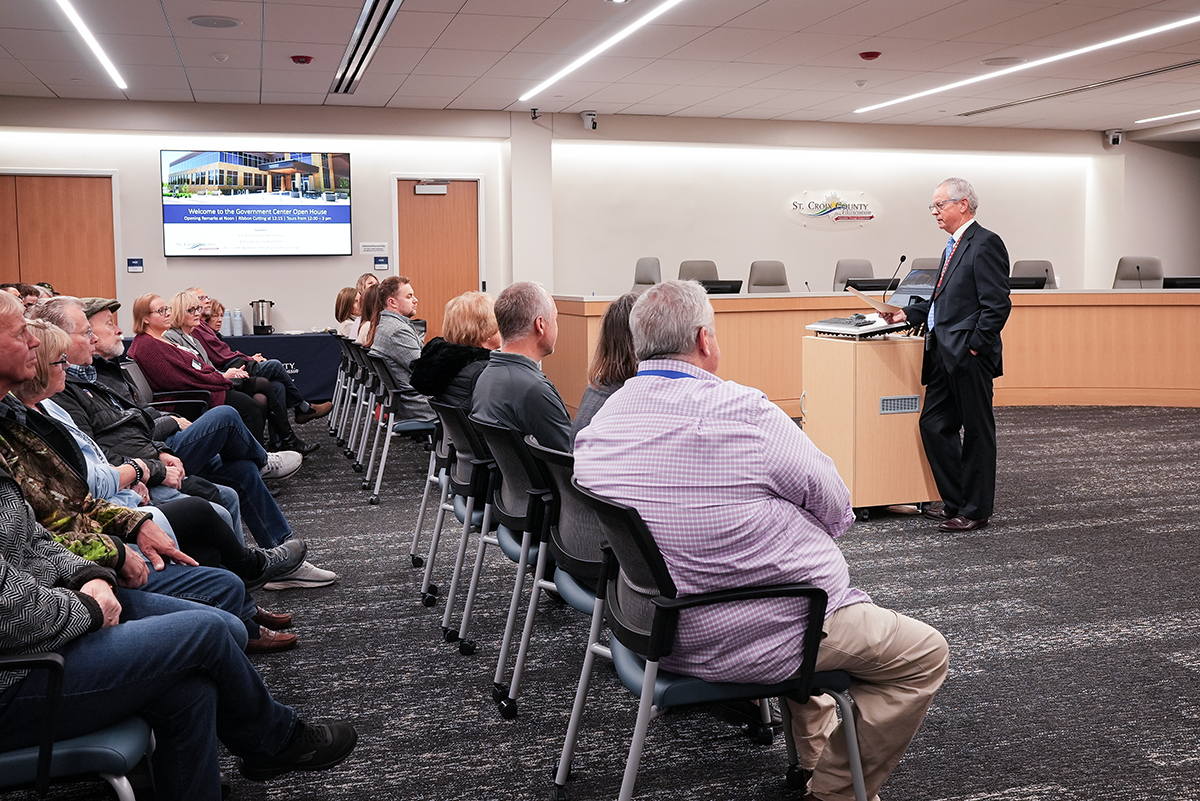 The Hon. Scott R. Needham, speaking during the Government Center Dedication Ceremony.